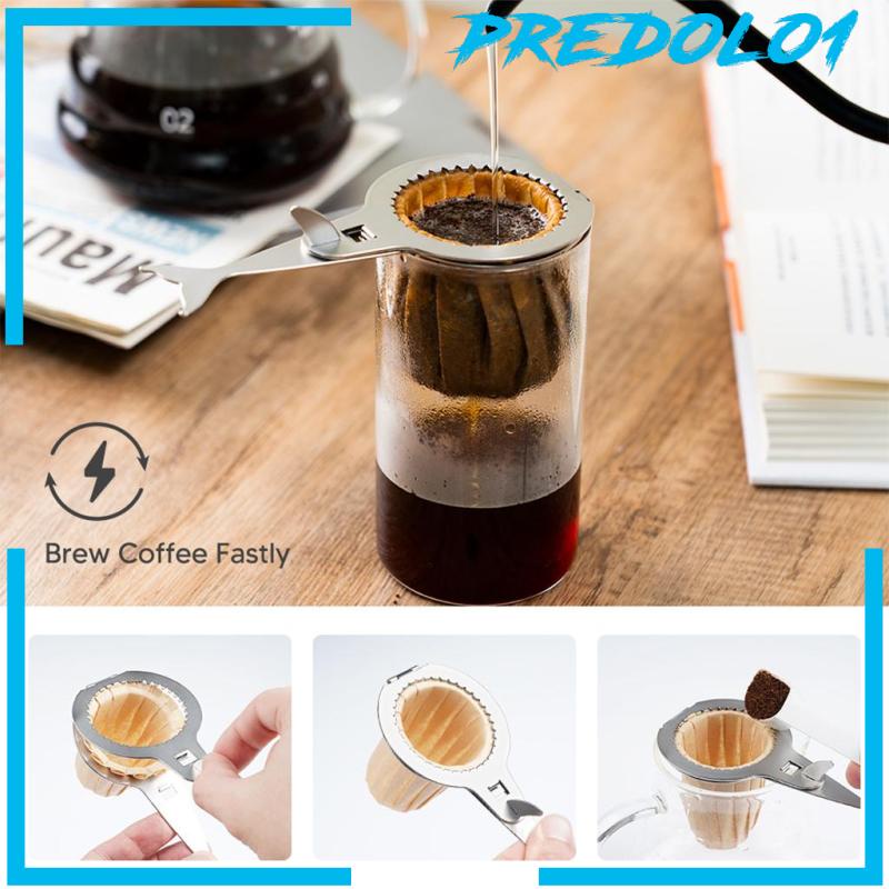 [PREDOLO1] Pour Over Coffee Dripper with Cleaning Brush for Barista Office Household