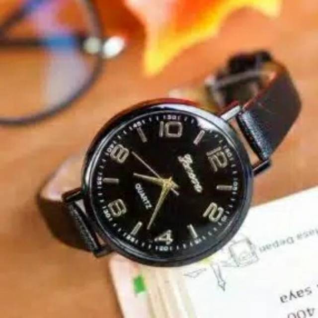 JAM TANGAN PRIA GENEVA CANDY KULIT SLIM ANGKA