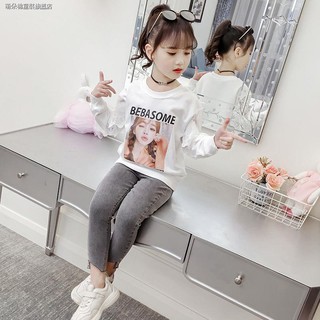Sweater Kaos  Anak  Perempuan  Lengan  Panjang  Model  Round 