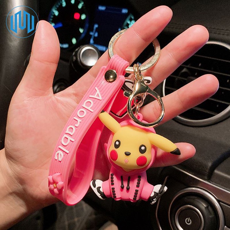 Gantungan Kunci Unik Karakter Pokemon Pikachu-Pikachu Pink