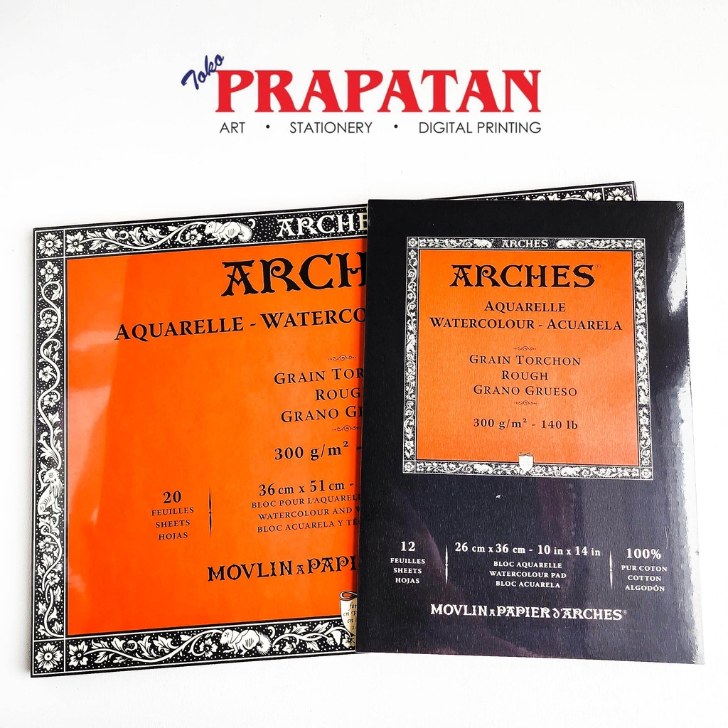 

Arches Watercolor Pad Block Rough | Buku Cat Air