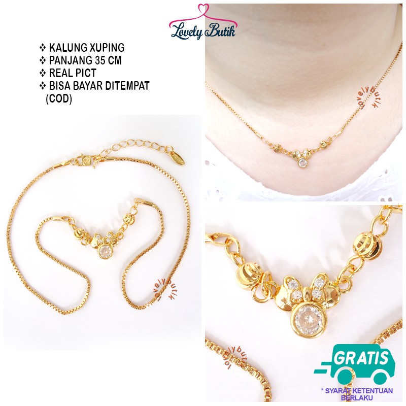 Lovelybutik Xuping Kalung Cantik Anak Perempuan Kalung Xuping Lapis Emas Anak Model Koye MNT