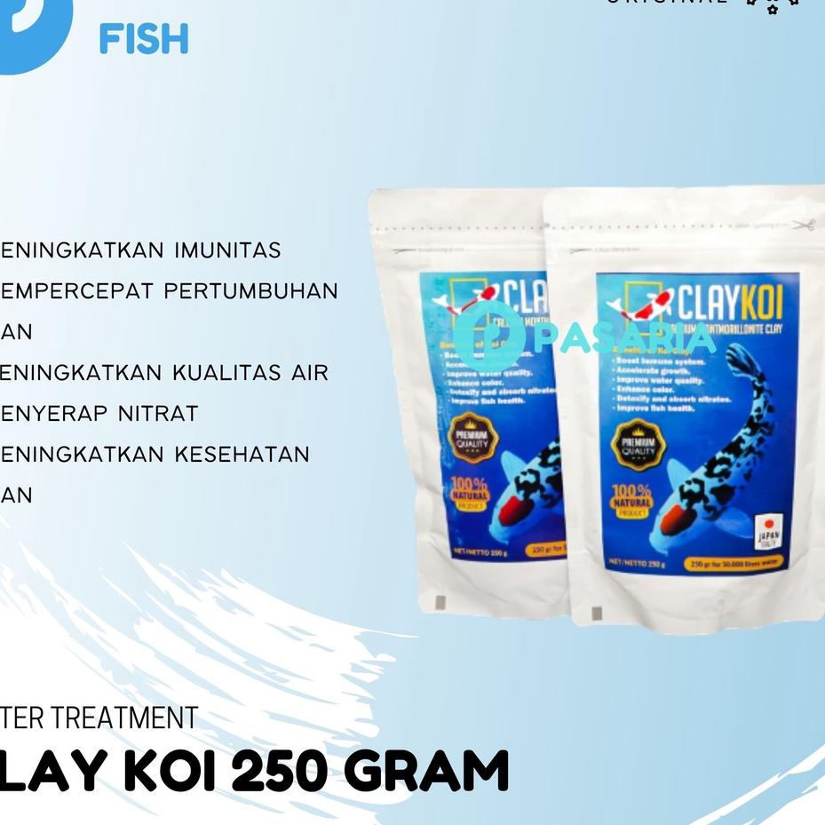 

[PRODUK AMR7V] ClayKoi/Clay Koi Mineral dan Penjernih Kolam Ikan Ukuran 250gr (Dapat membantu pertumbuhan ikan) S8F