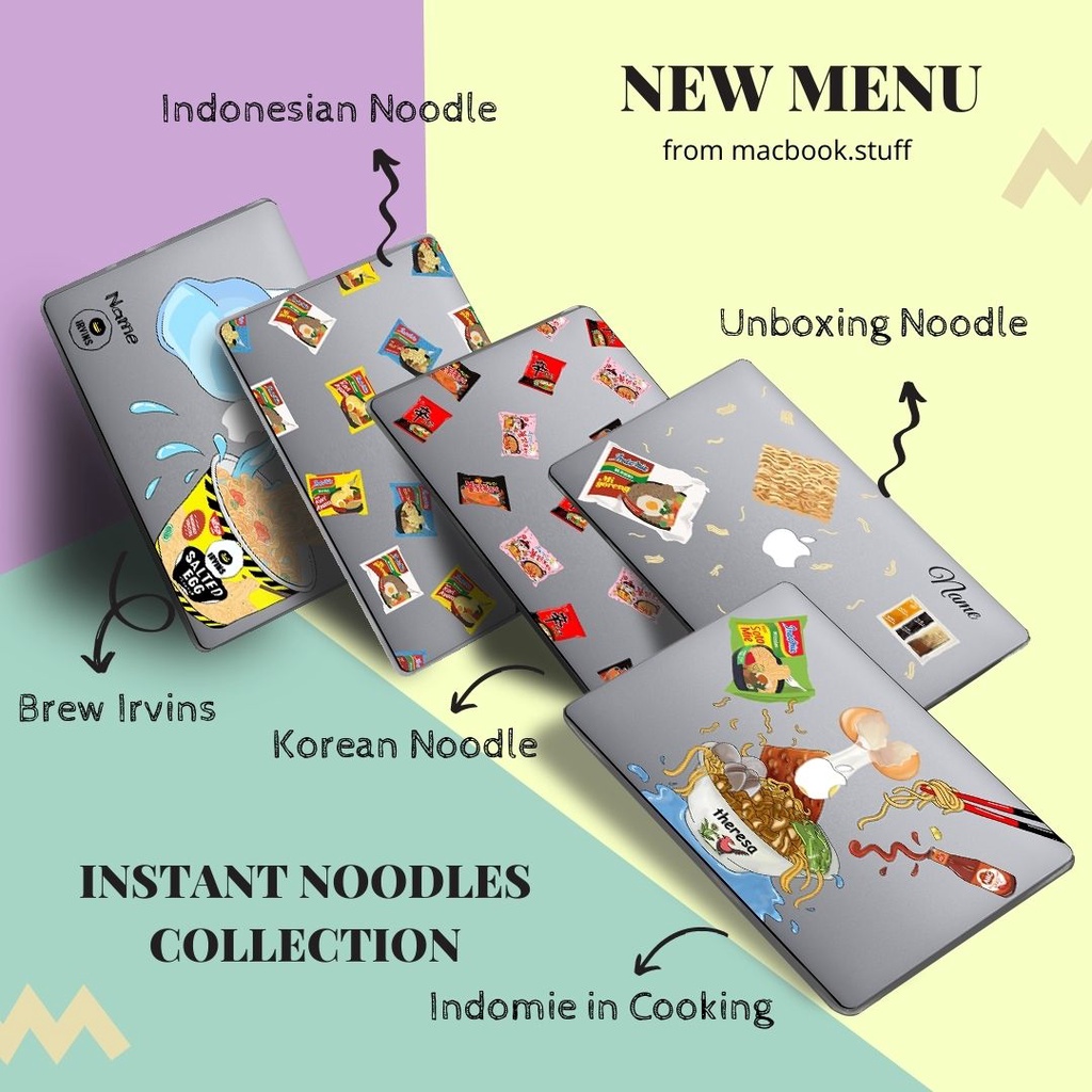 MACBOOK Case CUSTOM INSTANT NOODLE INDOMIE IRVINS COLLECTION DESIGN NEW AIR PRO RETINA 11 12 13 14 15 16 INCH NON /  WITH CD ROOM / TOUCHBAR / TOUCH ID / M1 2020 2021 2022