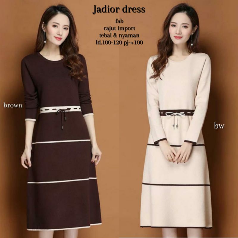 dress rajut import/gamis rajut import