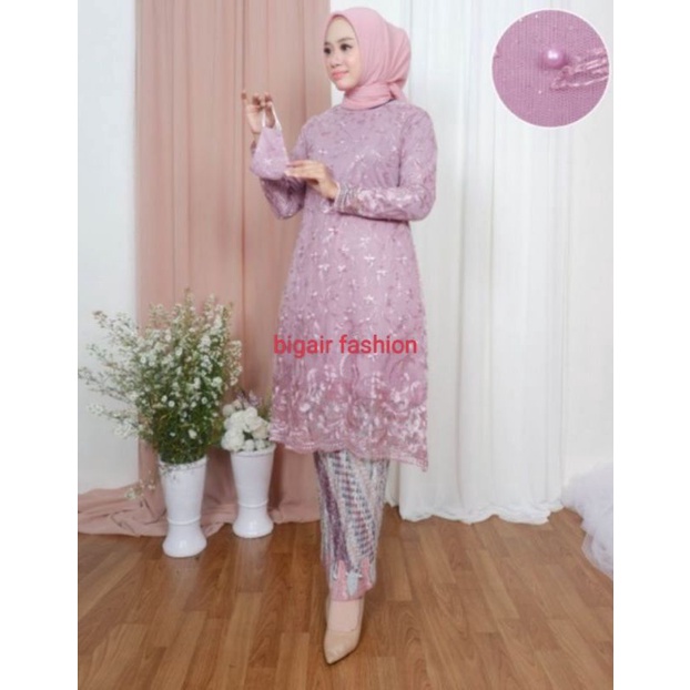 SETELAN KEBAYA TUNIK TULLE MODERN//KEBAYA  MODERN//KEBAYA WISUDA//KEBAYA TUNIK MODERN BY BA