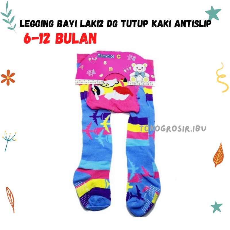 Legging Anak Bayi Laki Laki 6-12 Bulan Celana Leging Anak Bayi Laki Laki Dengan Tutup Kaki Antislip