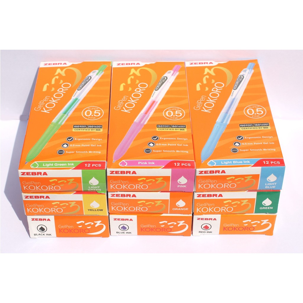 Pulpen Gel Kokoro Zebra Colours - 0.5 mm ↘↘↘ Save 4%