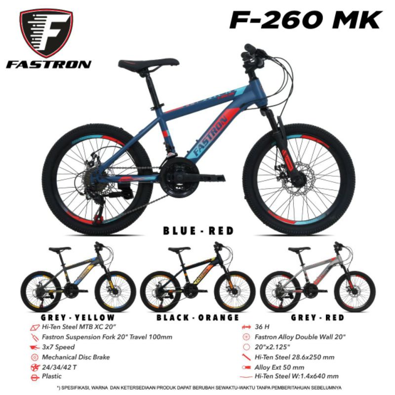 Sepeda Anak MTB 20 inch Fastron 260 MK & DK