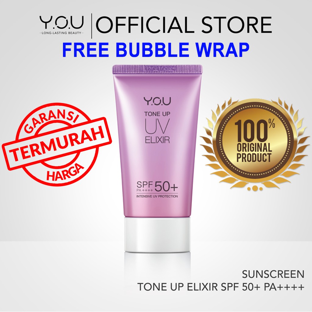 YOU Daily Skin Goods Tone Up UV Elixir SPF 50+ PA++++ [Sunscreen dengan Efek Tone Up]