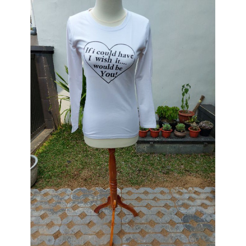 KAOS LENGAN PANJANG WANITA PUTIH