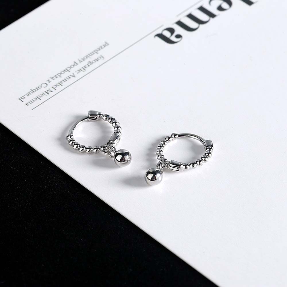 SKJK  Personality Hoop Earrings Simple Fashion Jewelry Ear Buckle Women Korean Copper Beads Temperament Girls Stud Earrings/Multicolor