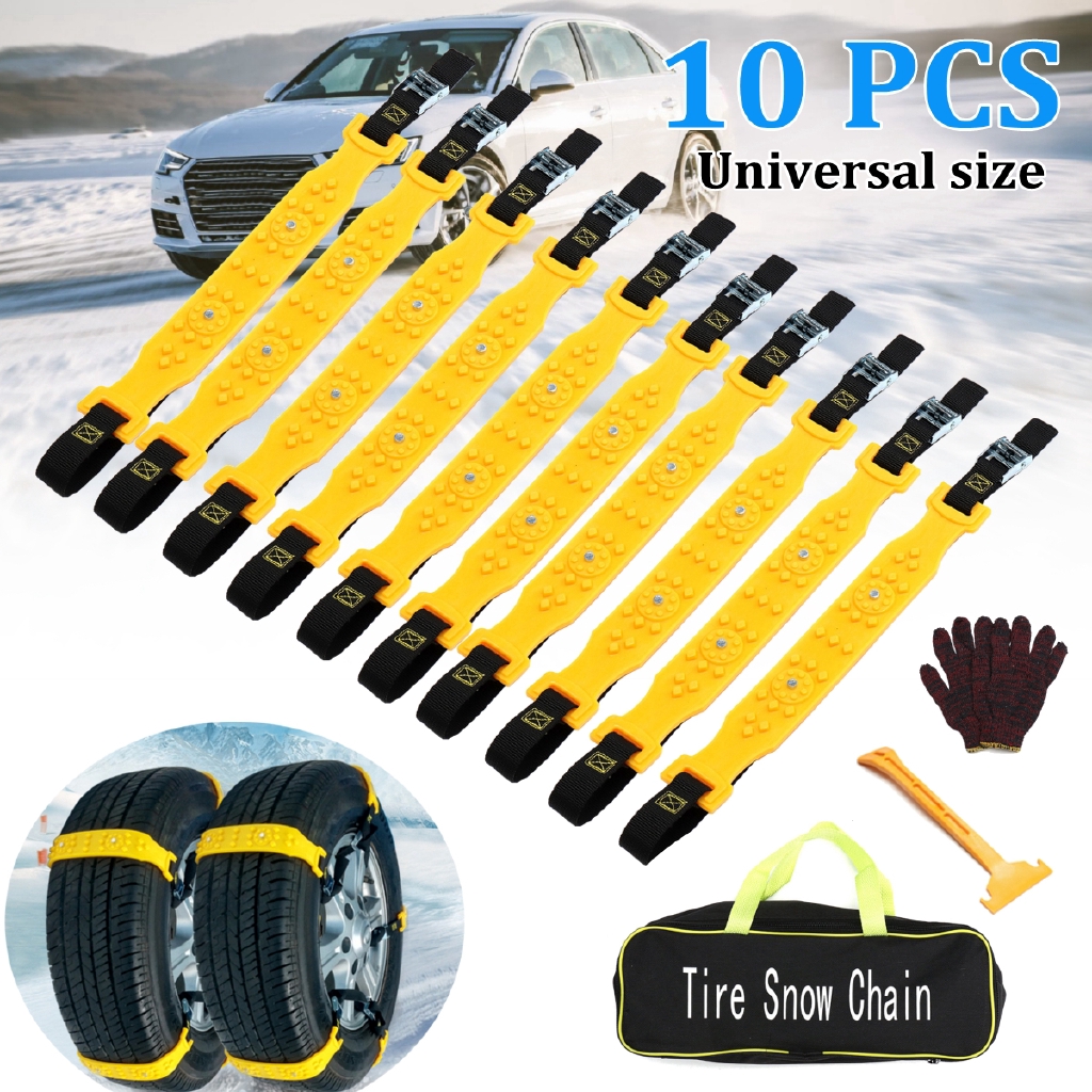 1 5 10Pcs Rantai Salju Anti  Slip  Bahan TPU untuk Mobil  