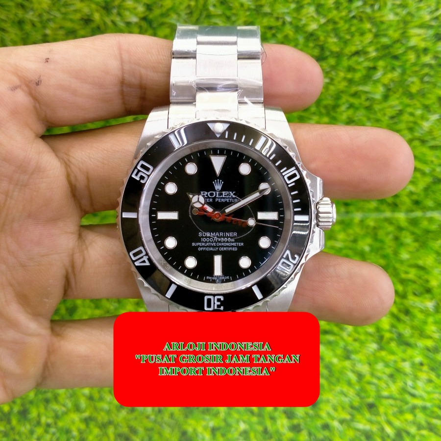 New Jam Tangan Pria Automatic Rolex Submariner No Date Garansi 1th