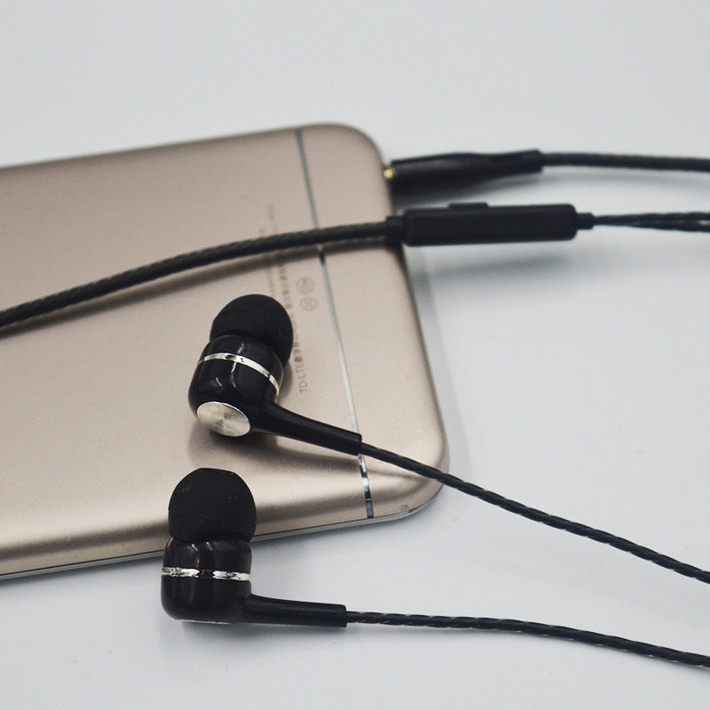 Earphone In Ear Subwoofer Universal Noise Canceling Warna Macaron Dengan Mic Untuk Handphone