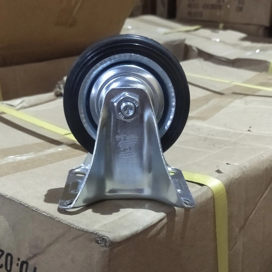 Roda karet 3 inch statis merk triple S / Roda troli 3'' mati 50 kg / roda caster 3 inch triple S