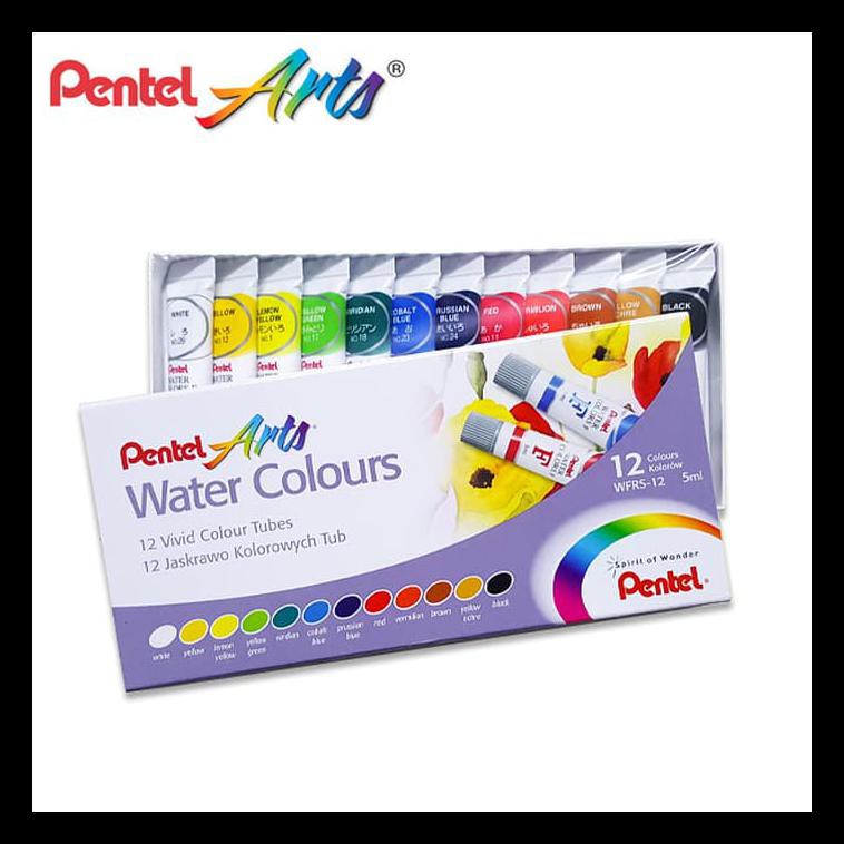 

NEW PENTEL WATER COLOURS SET 12 / CAT AIR PENTEL ISI 12 PERALATAN MELUKIS TERMURAH DAN TERBARU