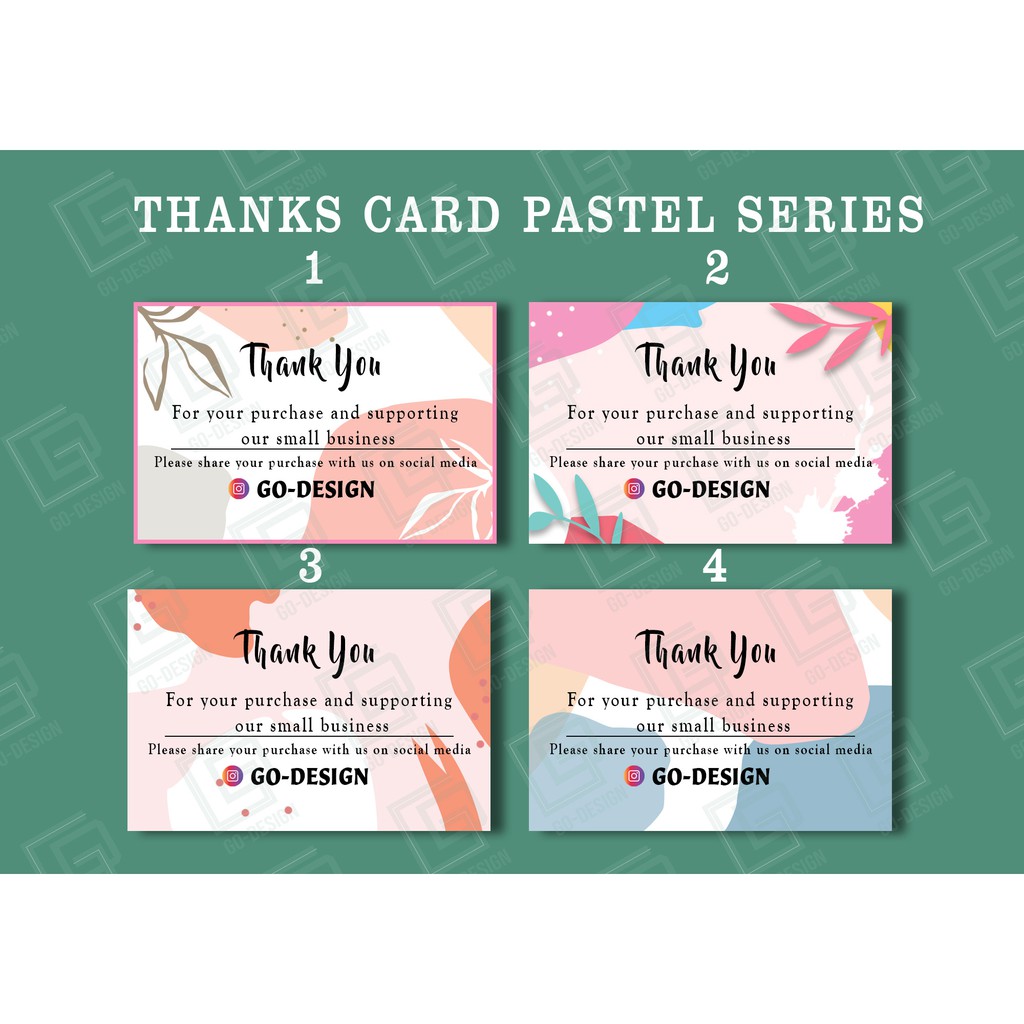 

THANK YOU CARD / THANKS CARD / KARTU UCAPAN TERIMAKASIH / OLSHOP CARD