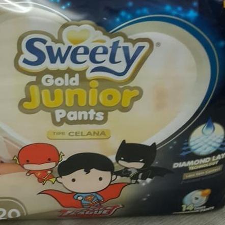 ➱ Sweety Gold Junior Night Pants XXXL 20 / Popok Sweety Junior Night XXXL20 DIaper anak popok sekali
