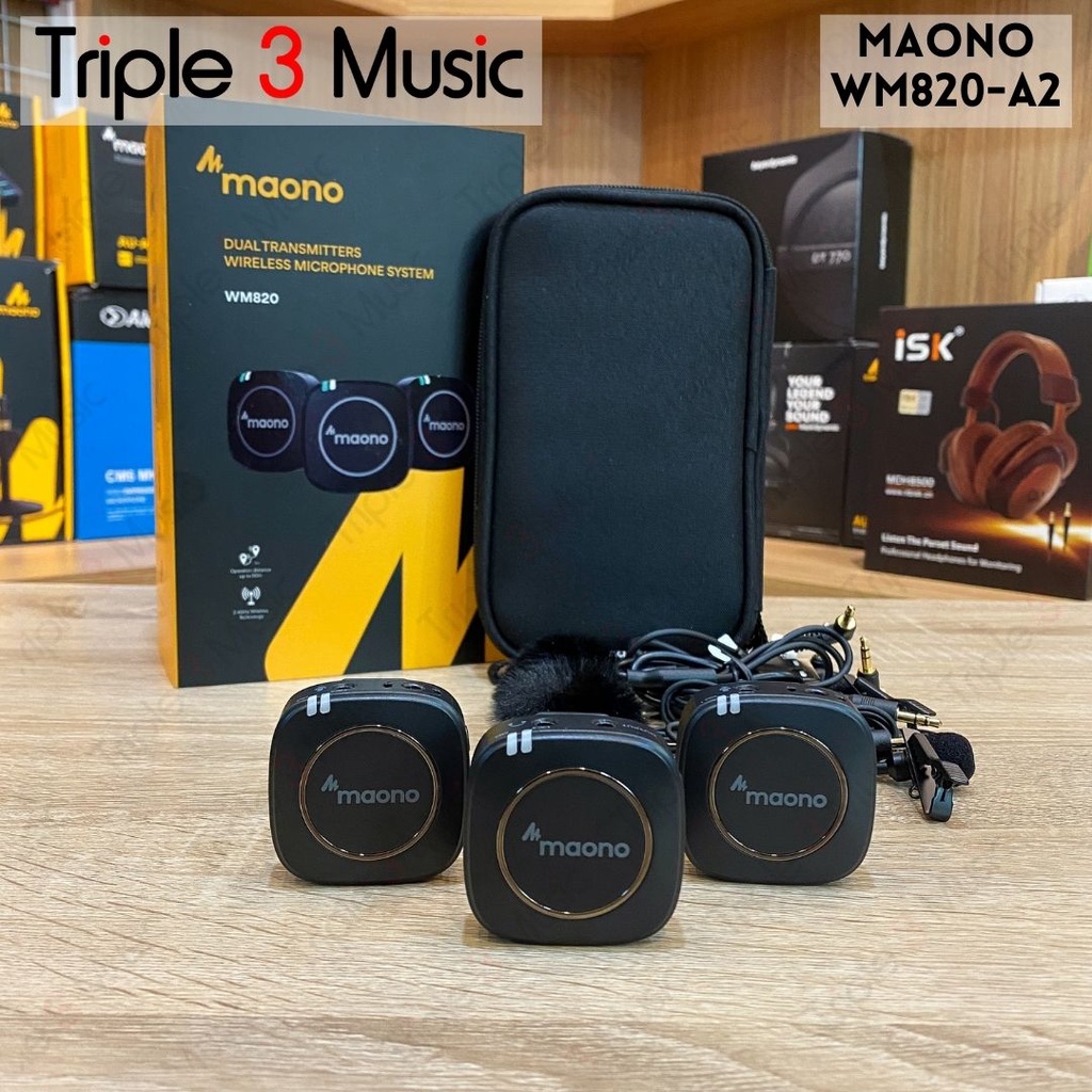 MAONO WM820 A2 MIC Wireless CLIP ON 2 MIC ORIGINAL