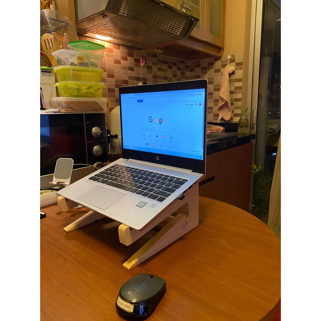 Meja Laptop Stand Laptop Stand Monitor Portable Kayu Pinus Lokal Unik Minimalis. Riens Collections