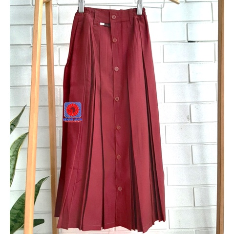 VALUE PACK Rok Muslim Adumanis rempel doble untuk SD warna Merah,Putih dan Cokelat (Pramuka) Bahan