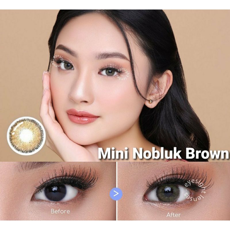 SOFTLENS MINI NOBLUK BROWN/COKLAT. NORMAL/MINUS (0 s/d -8.00).Dia.14mm DREAMCOLOR/ MADE IN KOREA