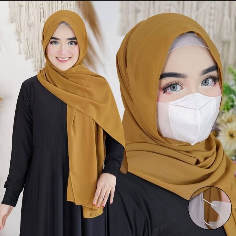 PASHMINA MASKER INSTAN / HIJAB MASKER KEKINIAN / PASHMINA CERUTY