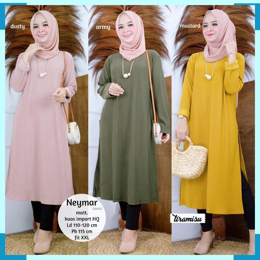 LONG TUNIK. NEYMAR TUNIK. ATASAN FASHION WANIT. BY TIRAMISU