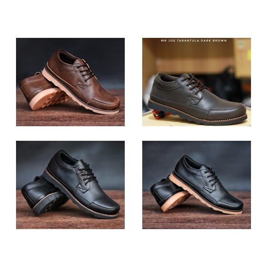 Sepatu Kasual Pria Mr Joe Tarantula Low Boots Klasik Original Handmade Kulit