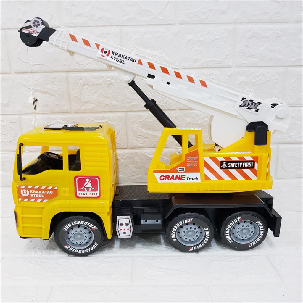 Mainan Anak Construction Crane Truck/ Truk Kontruksi Bangunan 8091A