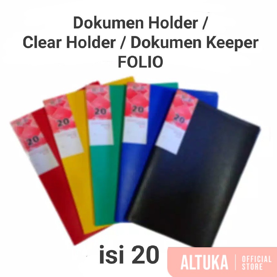 

MAP DOKUMEN HOLDER ISI 20 POCKET / DISPLAY BOOK FOLIO / DOKUMEN KEEPER / CLEAR HOLDER