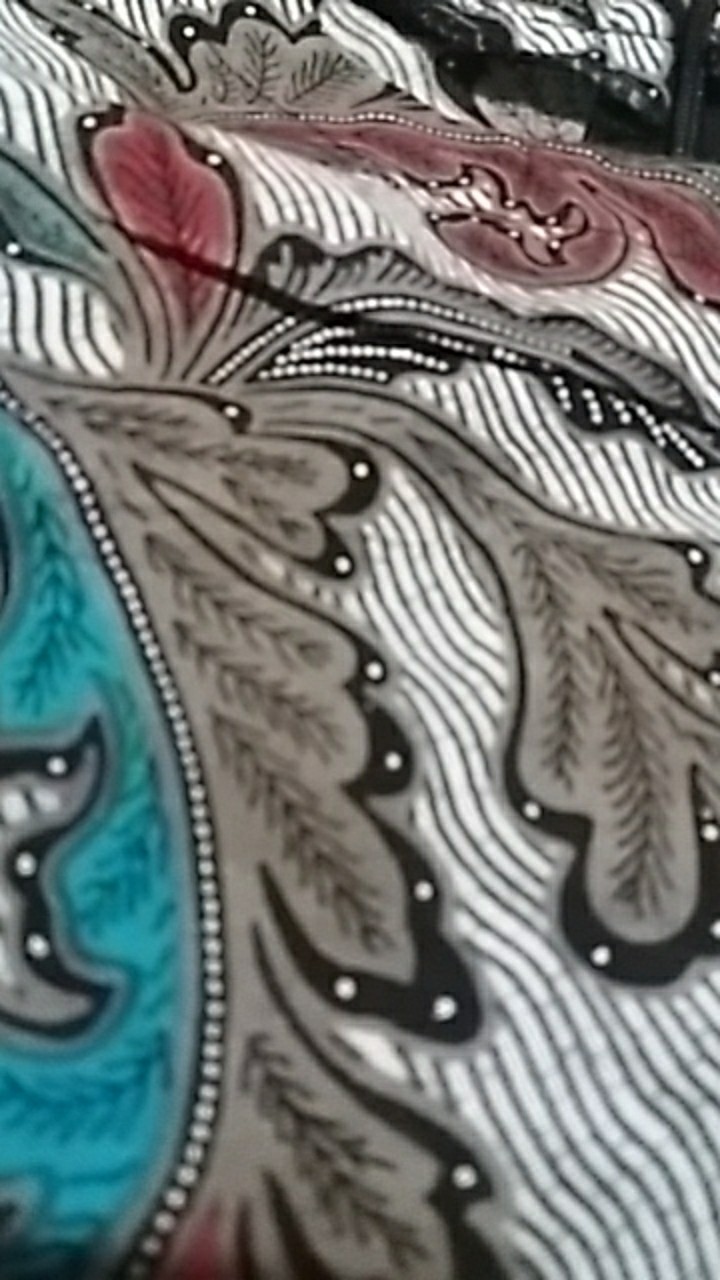 Xxl Gamis Kombi Lawasan Daun #2 Batik Cantik Syari Seragaman Pesta Kondangan Big Size Besar Jumbo