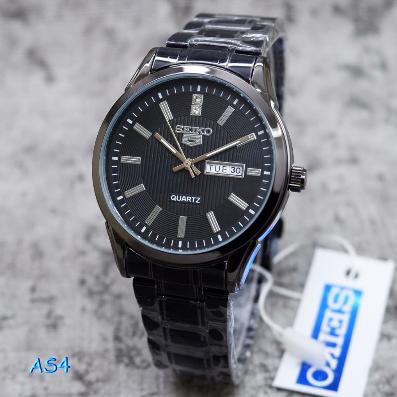 BISA COD Jam Tangan Seiko Rantai Pria Date &amp; Day Aktif SUPER LIMITED EDITION