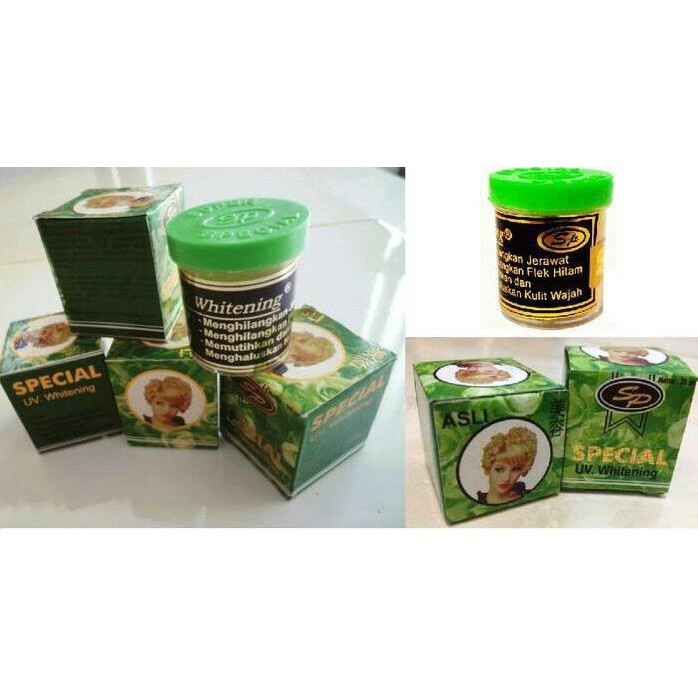 Cuci Gudang!! Cream Pemutih Wajah "Sp Hijau/Special Uv Whitening