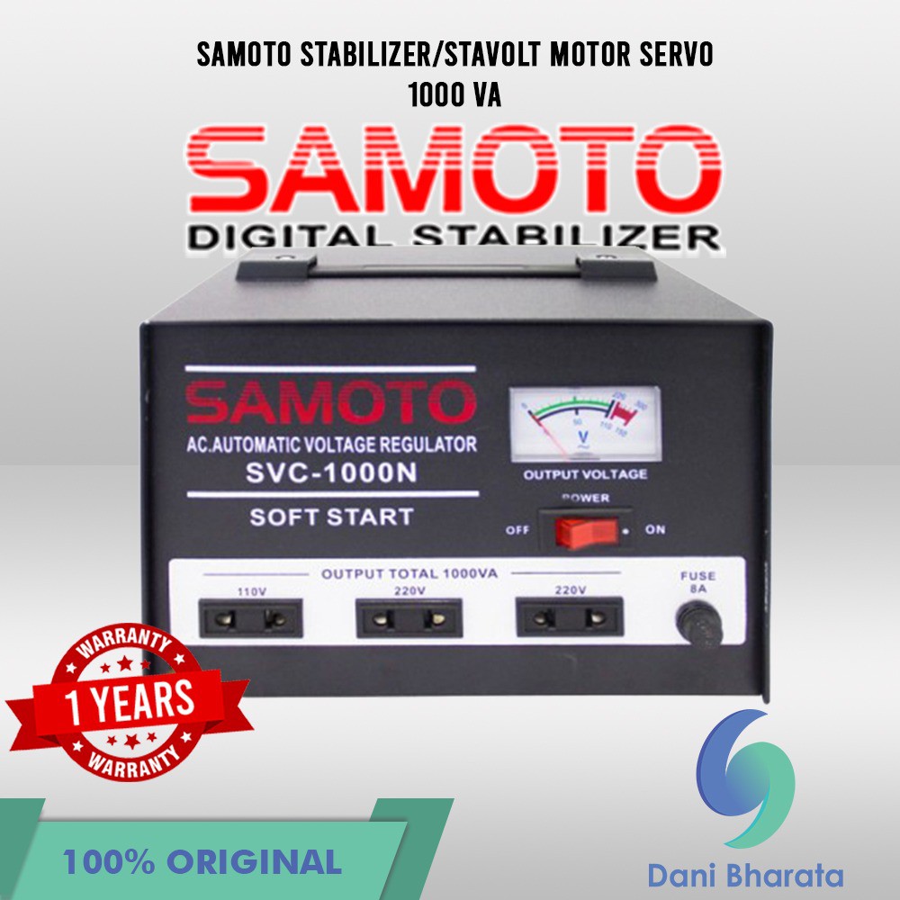 VOLTAGE STABILIZER SERVO MOTOR CONTROL SAMOTO 1000VA