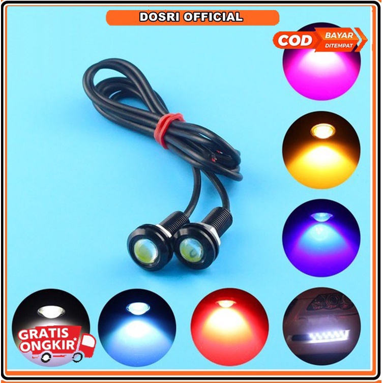 [BISA COD] 1Pcs Lampu Led Eagle Eye Mata Elang Lampu Mobil 12V 3W Super Bright Waterproof