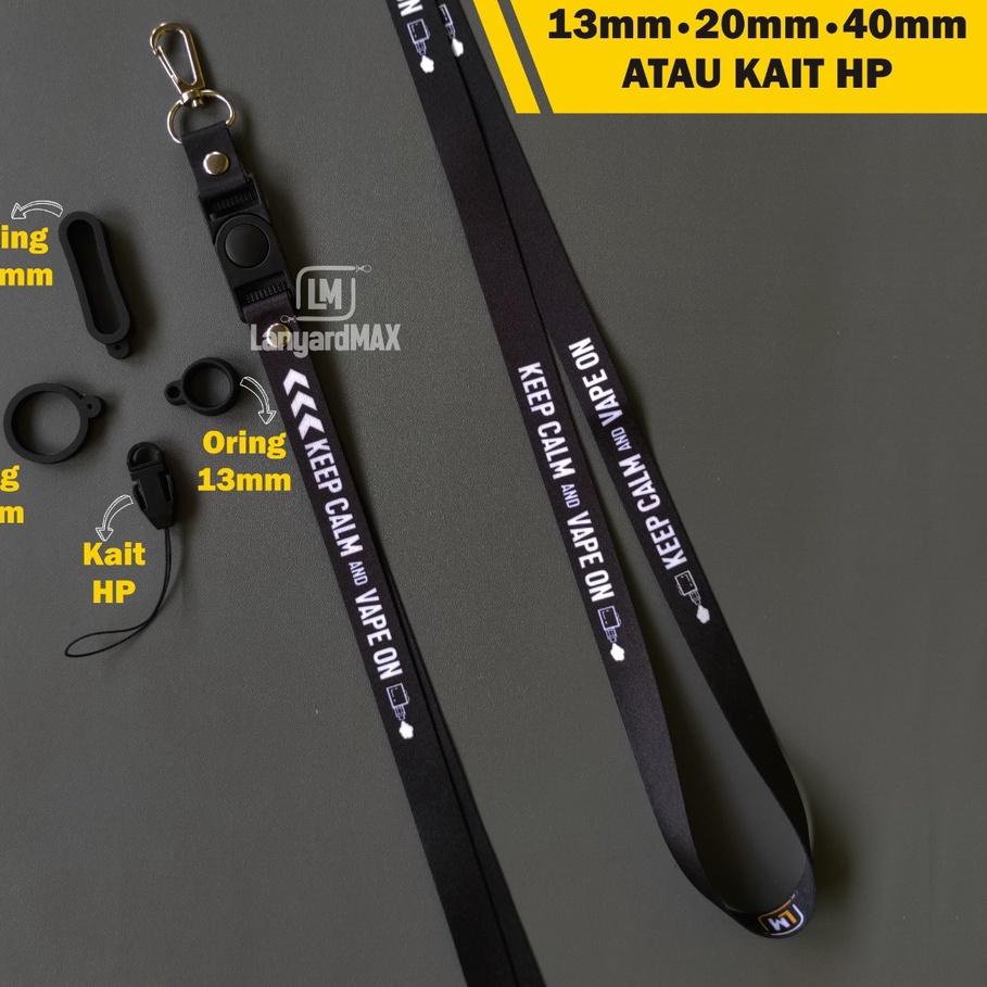 

(TERBARU)/Bisa COD/Bisa COD/「Terbaik」/【5.5 SALE】 Lanyard Keep Calm Vp On by LanyardMax 1,5cm Terlaku...