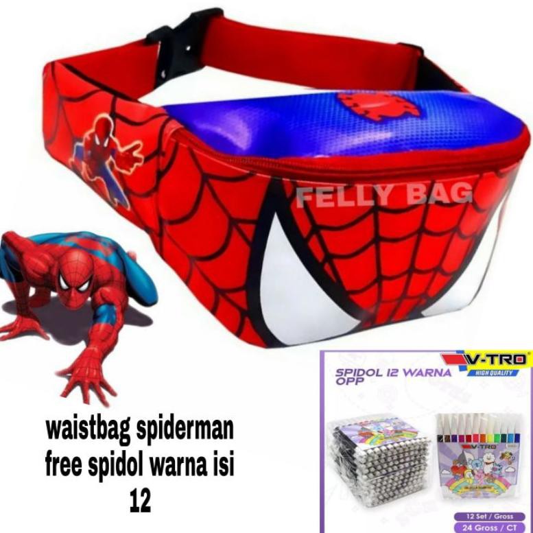 

rV2Code waistbag anak spiderman+spidol warna isi 12 U1Q8 (masakini)