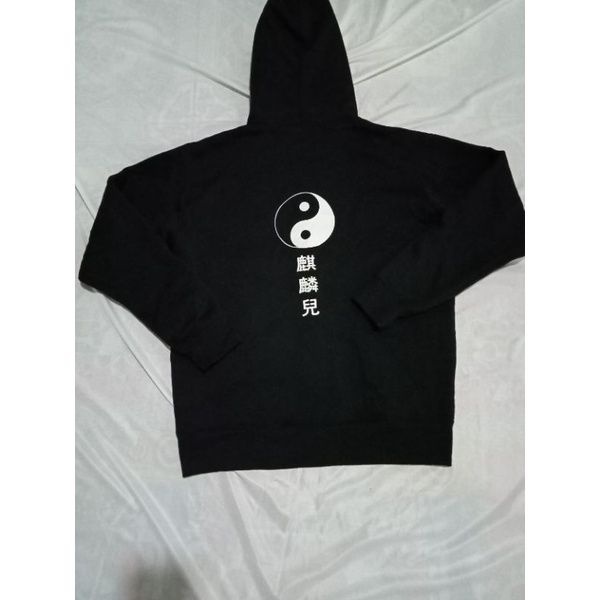 Zip Hoodie hitam, Zip Hoodie glimer Original