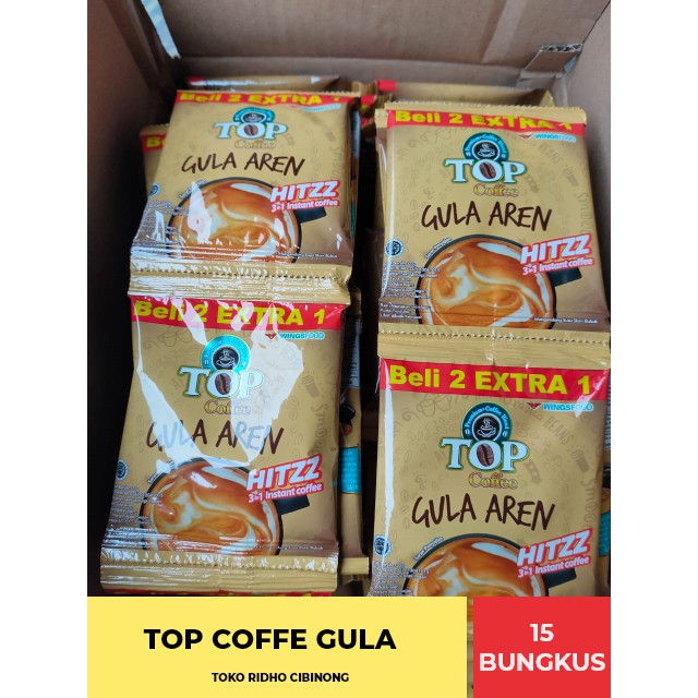 

KOPI TOP COFFE GULA AREN RENCENG ISI 10 + 5 SASET