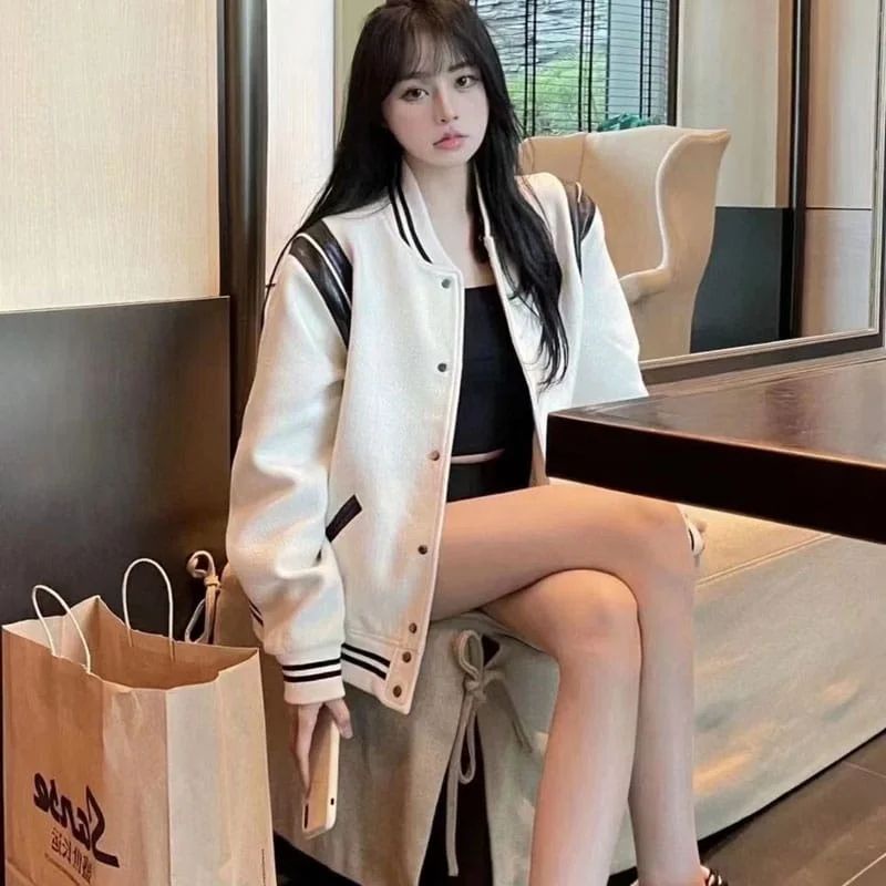 Baseball Jaket Polos TUGO || Jacket Kancing Pria Wanita Kekinian Korean Style Casual Fashion