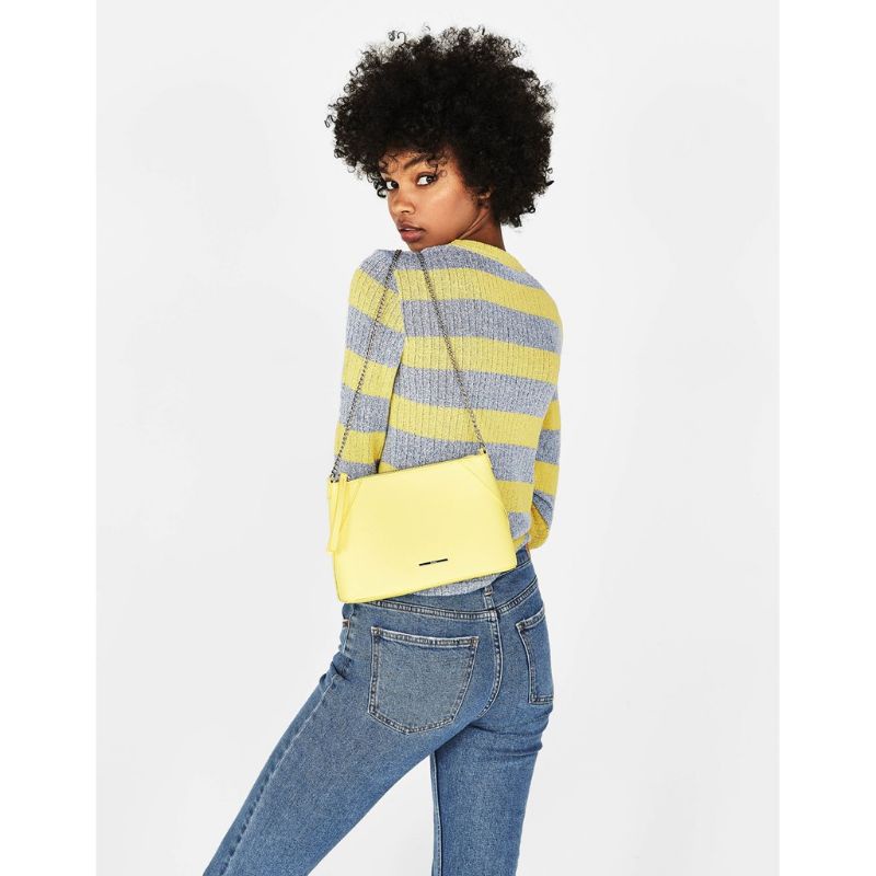 Bershka Yellow Chain Sling Bag