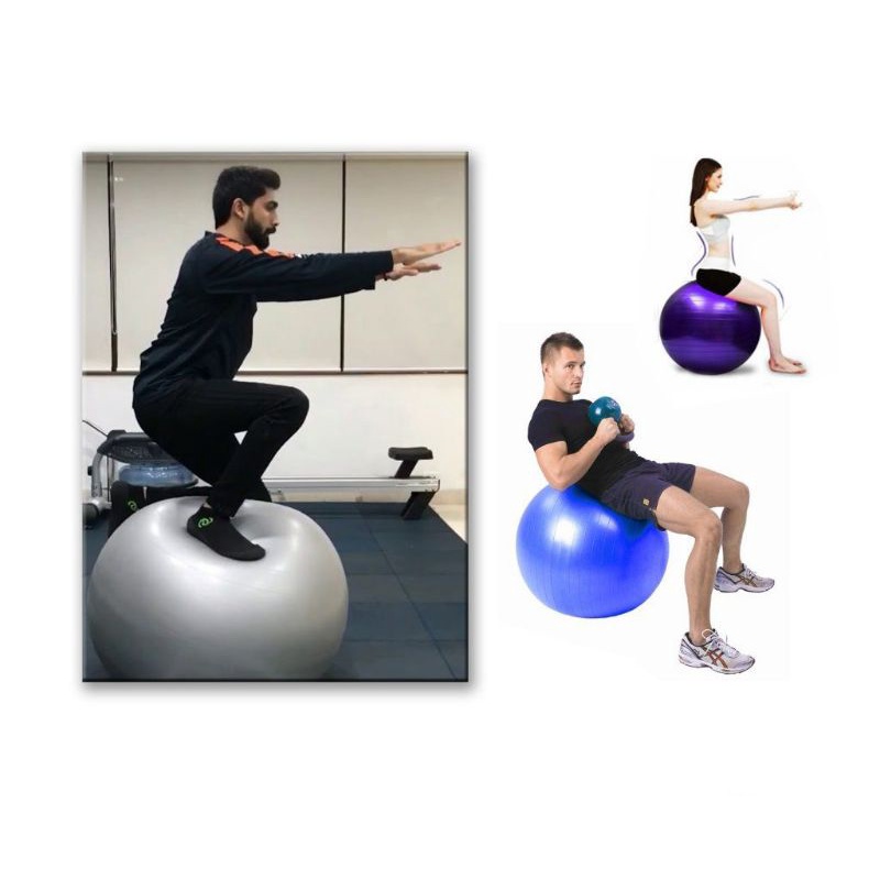 Gymball bola fitness yoga diameter 65cm 75cm home gym yoga ball gratis pompa