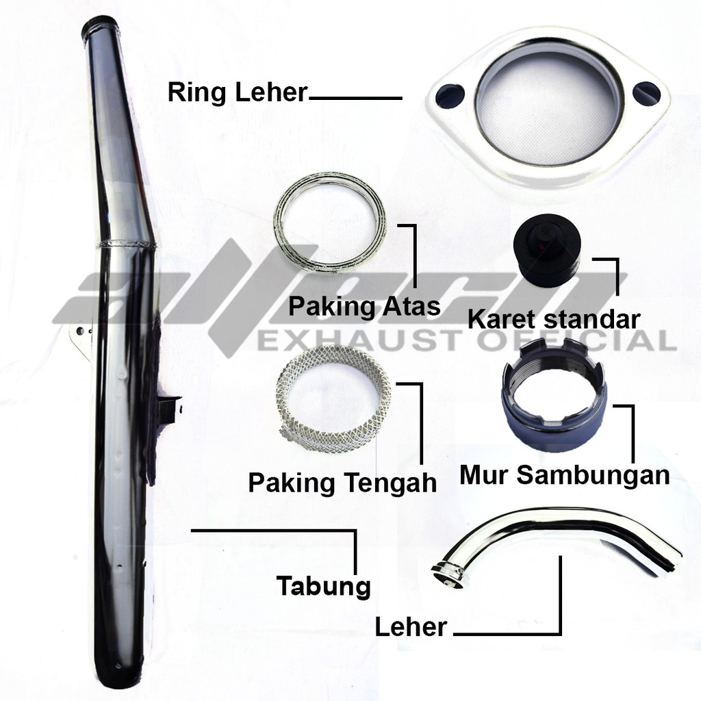 KNALPOT RX KING FULLSET BOBOKAN ALTECH BANDUNG ORIGINAL