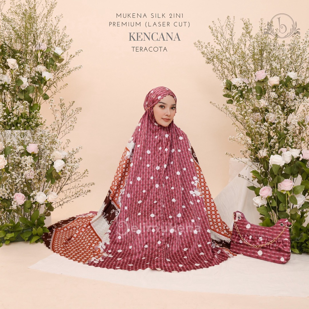 Mukena Dewasa Silk 2in1 Premium Laser Cut Kencana