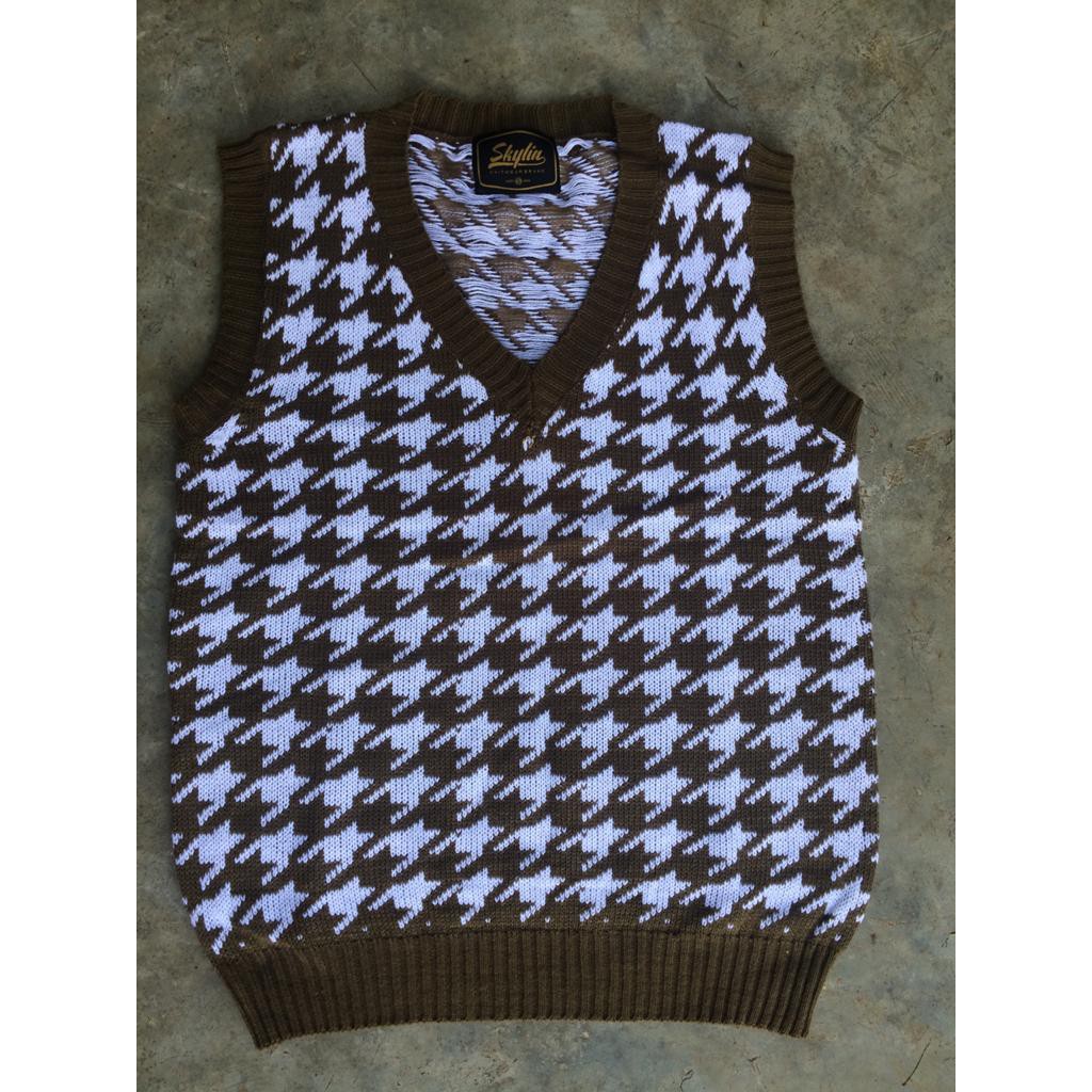 Vest Rajut Classic Houndstooth