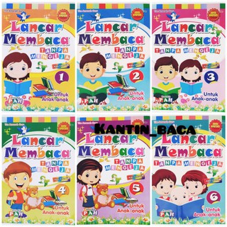 ( Ecer ) Lancar Membaca Tanpa Mengeja Edisi Full Collor Jilid 1 - 6