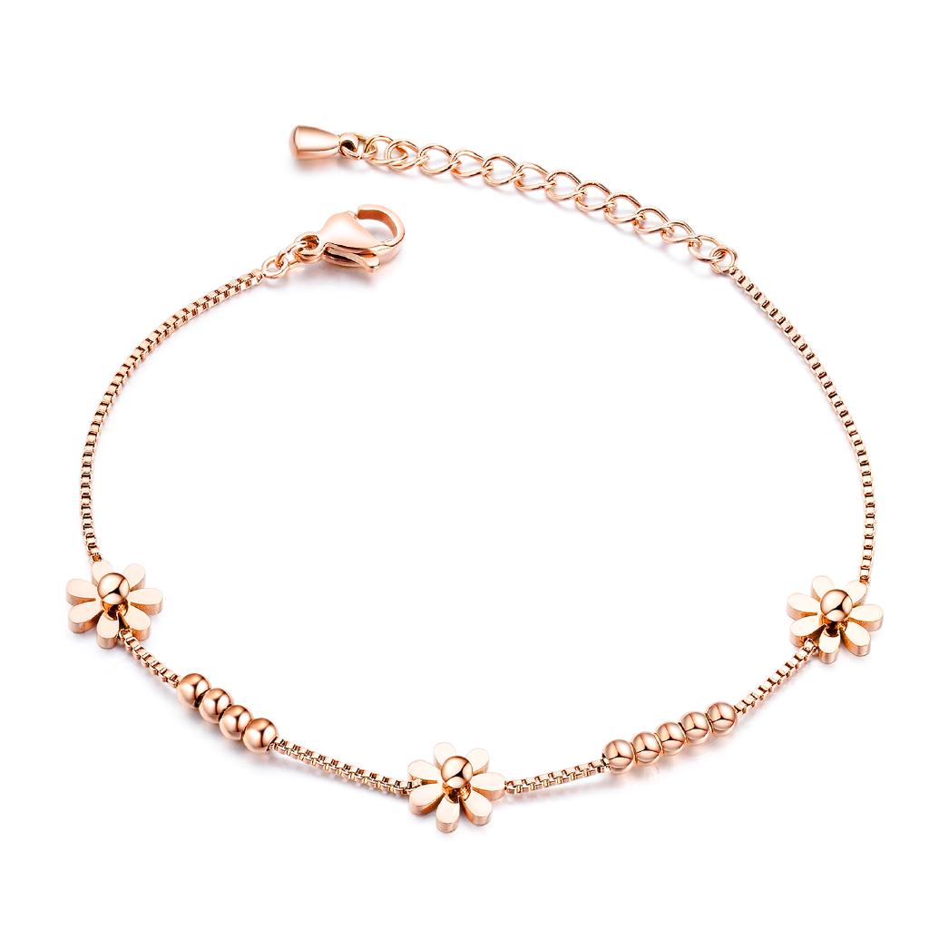  Gelang  Tangan Rantai Adjustable Warna Rose Gold Silver 