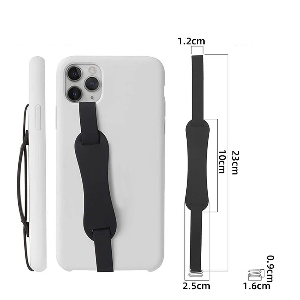 1pc Strap Holder Handphone Universal Bahan Silikon Stretch Elastis Multifungsi